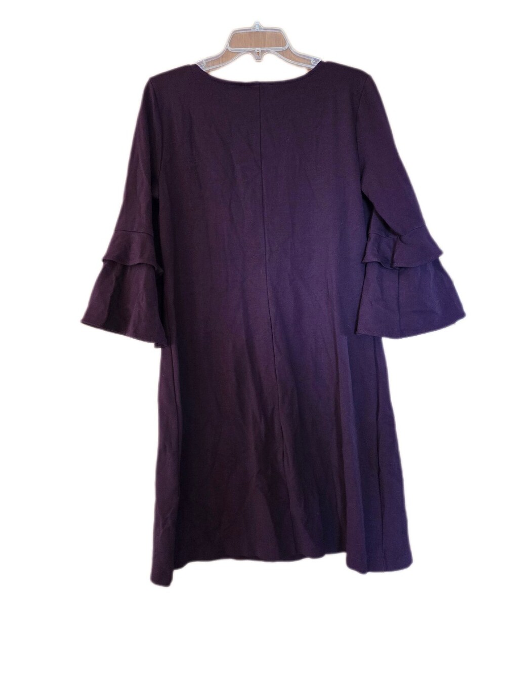 Grayson Deep Burgundy Sheath Midi Dress Bell Sleeves Cocktail Party Boho Size XL